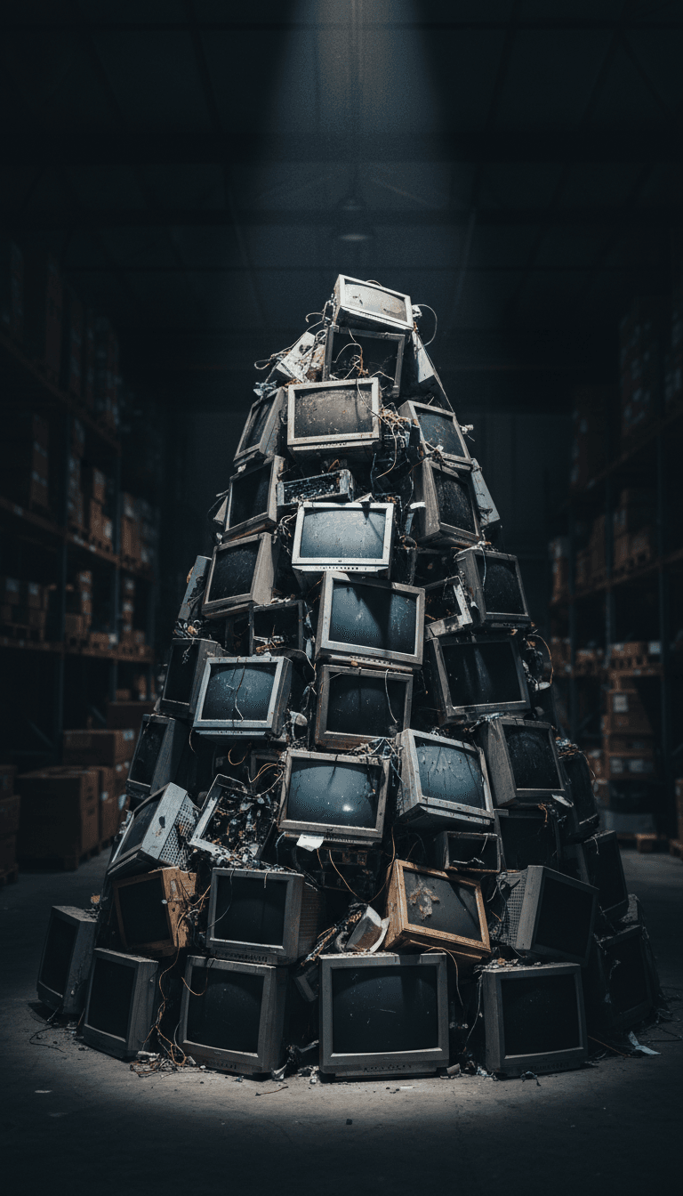 Collected electronic waste ready for recycling